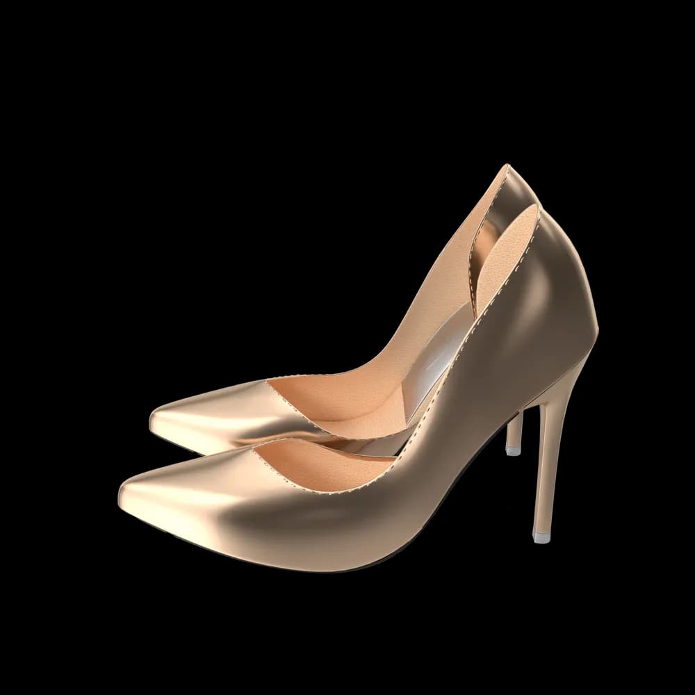 Golden Shoes Woman 1