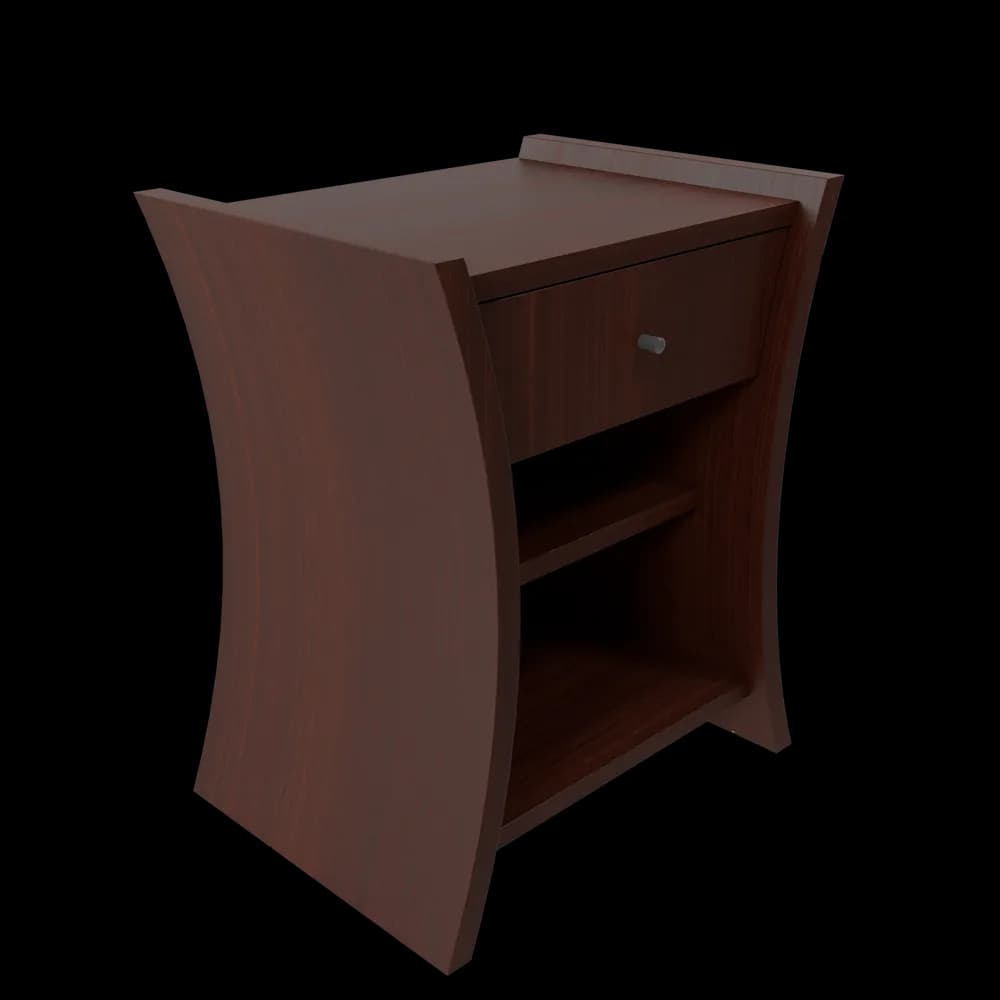 Bedside Table African Cherry 1