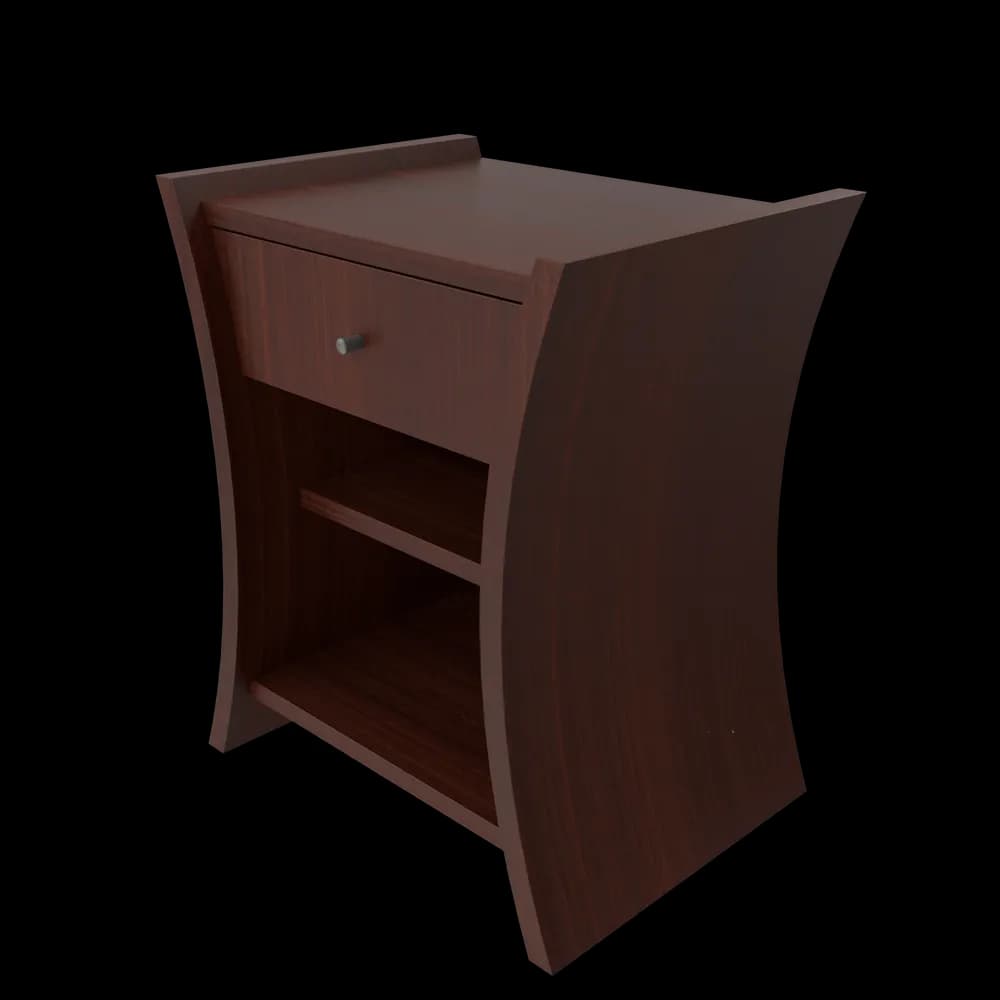 Bedside Table African Cherry 2