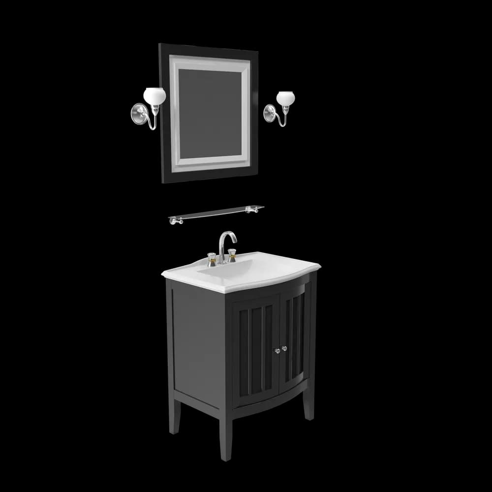 Wooden Bathroom Sink With Mirror 1