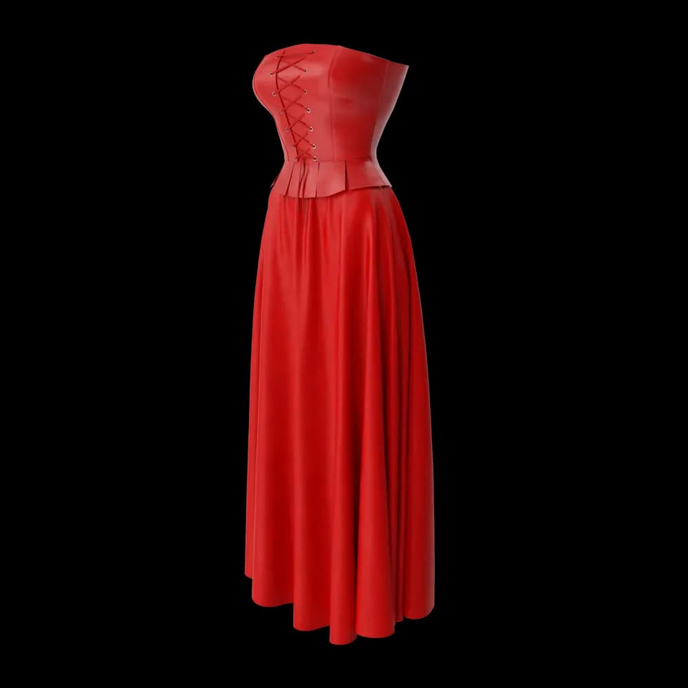 Corset Leather With Skirt 1