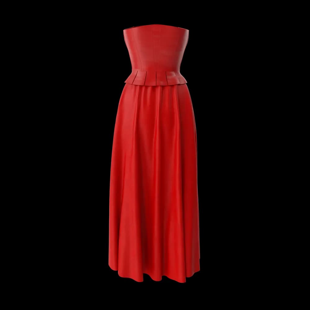 Corset Leather With Skirt 2